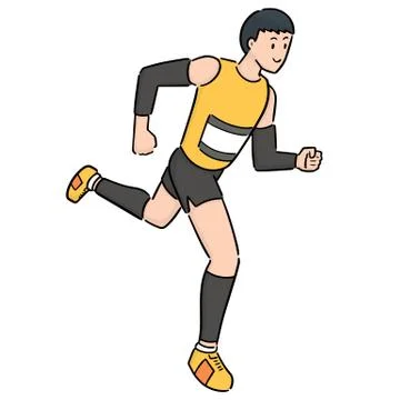 Vector of man running Stock Illustration