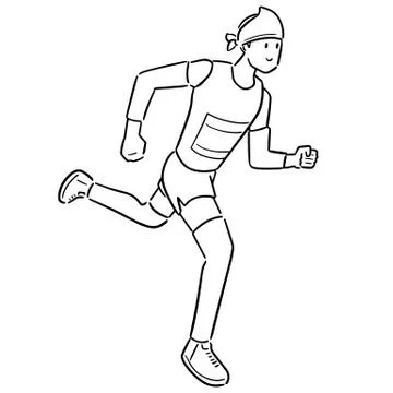 Vector of man running Stock Illustration