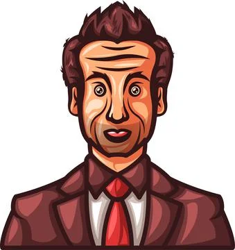 Vector man in sharp outline style Stock Illustration