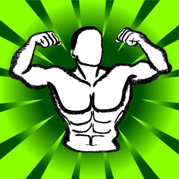 Vector man. Sketch. Ilustração Stock