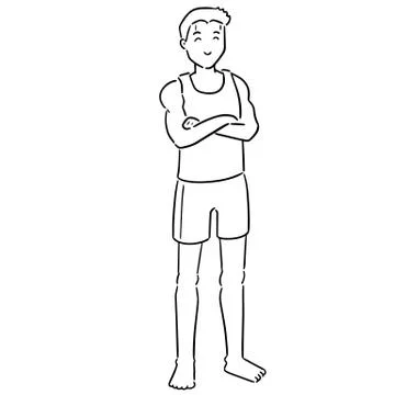 Vector of man standing Stock Illustration