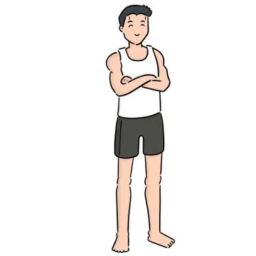 Vector of man standing Stock Illustration