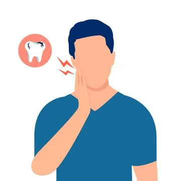 Vector of a man with a toothache Stock Illustration