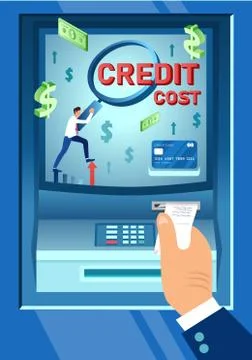 Vector of a man using ATM machine Stock Illustration