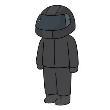 Vector of man wearing helmet Stock Illustration