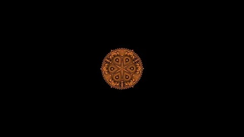 Vector mandala art or circular pattern for decoration elements, meditation. Stock Footage 288551390