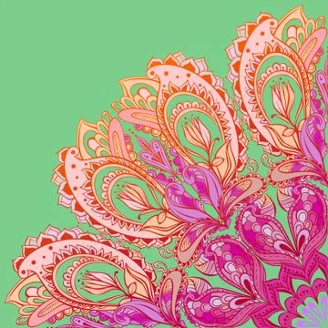 Vector Mandala background. Round Indian Ornament Pattern Stock Illustration