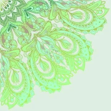 Vector Mandala background. Round Indian Ornament Pattern Stock Illustration