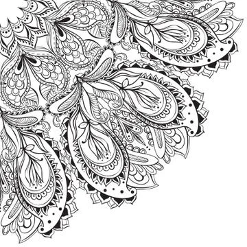 Vector Mandala background. Round Indian Ornament Pattern Stock Illustration