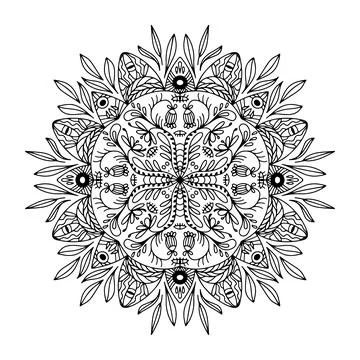 Vector mandala for coloring book. Decorative circular ornaments. Stock Illustration