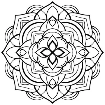 Vector mandala for coloring book. Stock Illustration