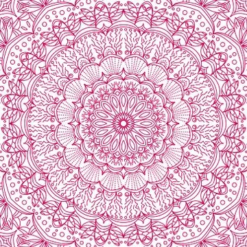 Vector Mandala coloring page Stock Illustration