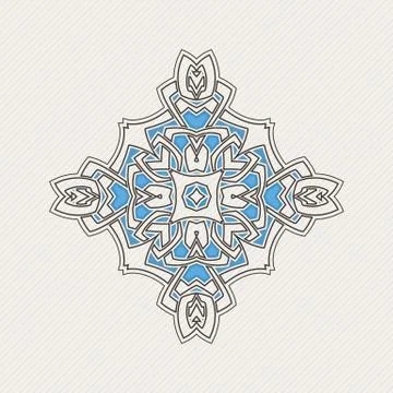 Vector mandala. Gothic lace tattoo. Celtic weave with sharp corners. Stock Illustration