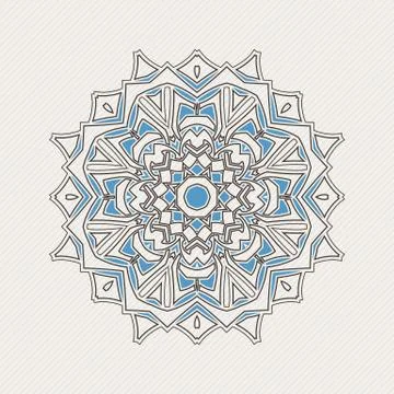 Vector mandala. Gothic lace tattoo. Celtic weave with sharp corners. Stock Illustration