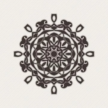 Vector mandala. Gothic lace tattoo. Celtic weave with sharp corners. Stock Illustration