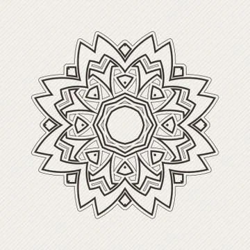 Vector mandala. Gothic lace tattoo. Celtic weave with sharp corners. Illustrazione stock