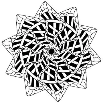 Vector mandala in modern style Stock Illustration