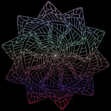 Vector mandala in modern style Stock Illustration