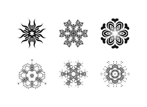 Vector Mandala patterns set. Round ornament pattern Illustrazione stock