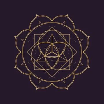 Vector mandala sacred geometry illustration. Stock Illustration