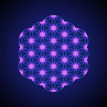 Vector mandala sacred geometry illustration. Stock Illustration
