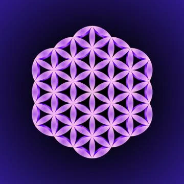 Vector mandala sacred geometry illustration. Stock Illustration