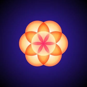 Vector mandala sacred geometry illustration. Stock Illustration