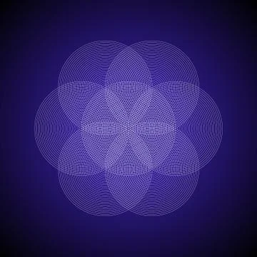 Vector mandala sacred geometry illustration. Illustrazione stock