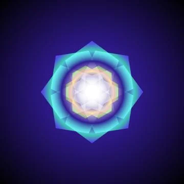 Vector mandala sacred geometry illustration. Stock Illustration