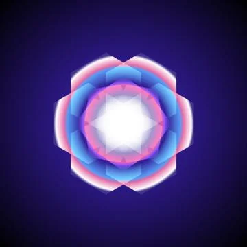 Vector mandala sacred geometry illustration. Illustrazione stock