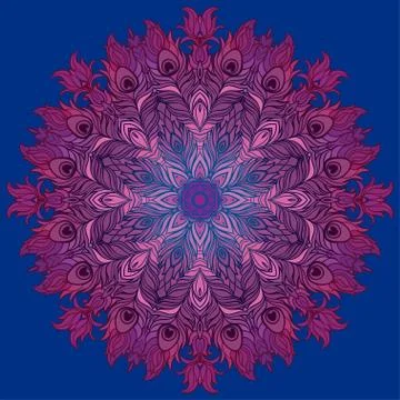 Vector Mandala. Vintage decorative element. Stock Illustration