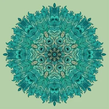 Vector Mandala. Vintage decorative element. Stock Illustration
