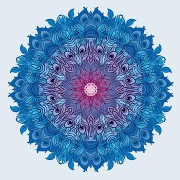 Vector Mandala. Vintage decorative element. Stock Illustration