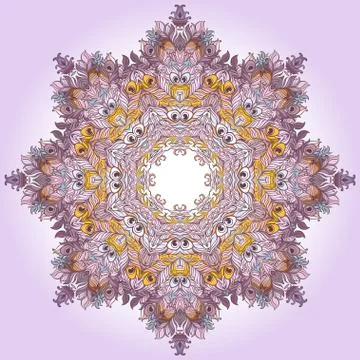 Vector Mandala. Vintage decorative element. Illustrazione stock