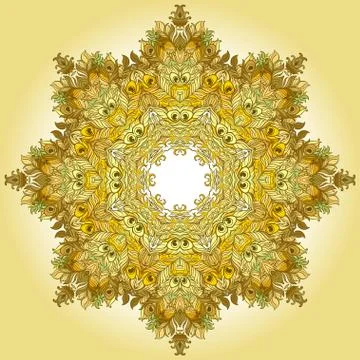 Vector Mandala. Vintage decorative element. Stock Illustration