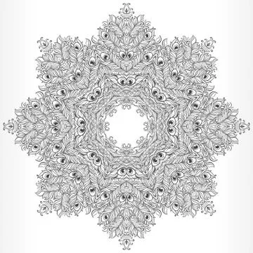 Vector Mandala. Vintage decorative element. Stock Illustration