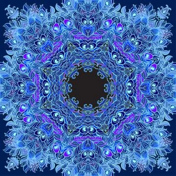 Vector Mandala. Vintage decorative element. Illustrazione stock