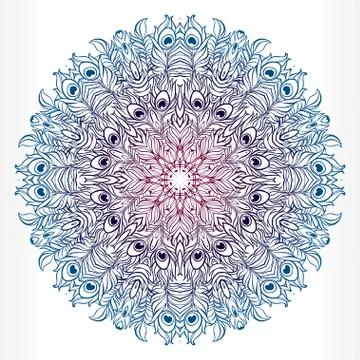 Vector Mandala. Vintage decorative element. Stock Illustration