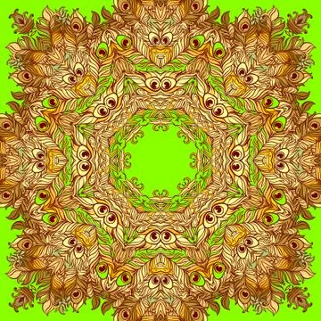 Vector Mandala. Vintage decorative element. Stock Illustration