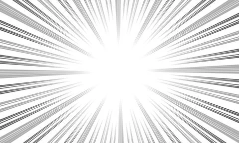 Vector manga speed line background, radial explosion anime frame, comic boo.. Stock Illustration