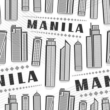 Vector Manila Seamless Pattern Ilustración de archivo
