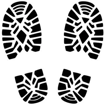 Vector man's foot prints Stock Illustration