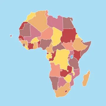 Vector map of Africa Stock Illustration