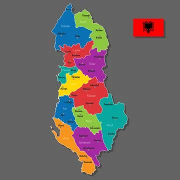 Vector map of Albania Stock Illustration