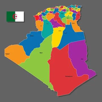 Vector map of Algeria Illustrazione stock