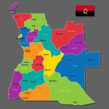 Vector map of Angola Stock Illustration