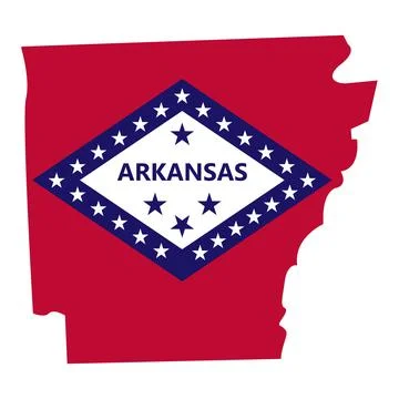 Vector map of Arkansas. High detailed illustration. Country of the United Sta Stock Illustration