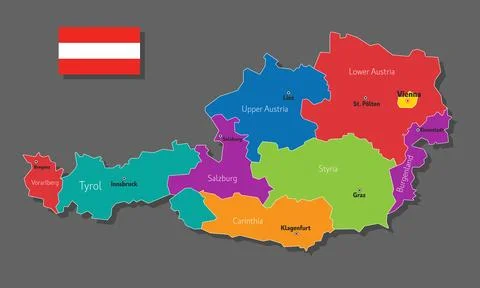 Vector map of Austria Stock Illustration