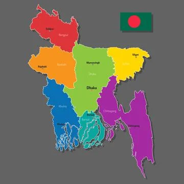 Vector map of Bangladesh Stock Illustration