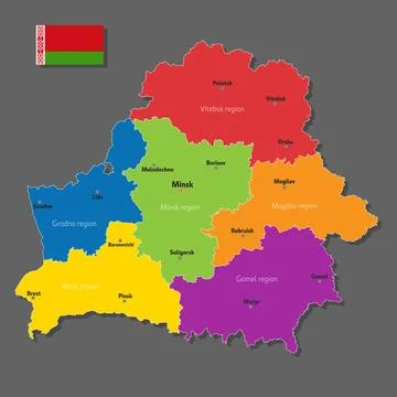 Vector map of Belarus Stock Illustration